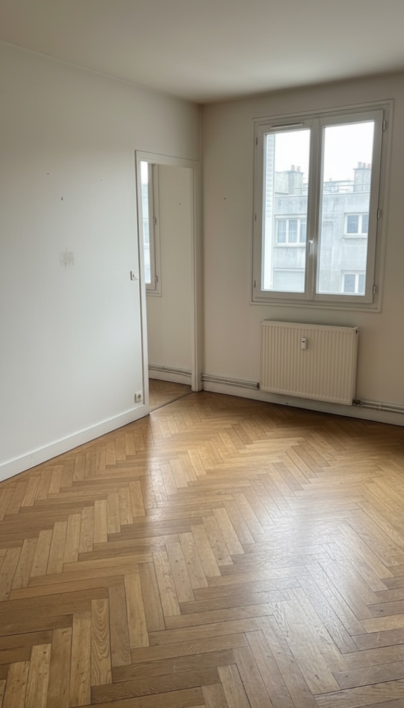 Le salon entièrement vidé